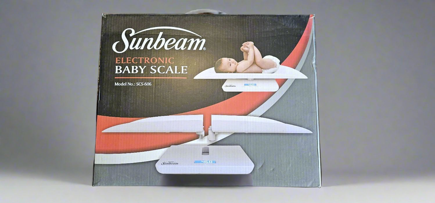 Sunbeam Digital Baby Weighing Scale Height Meter&Tray LCD Display with Tape Measure