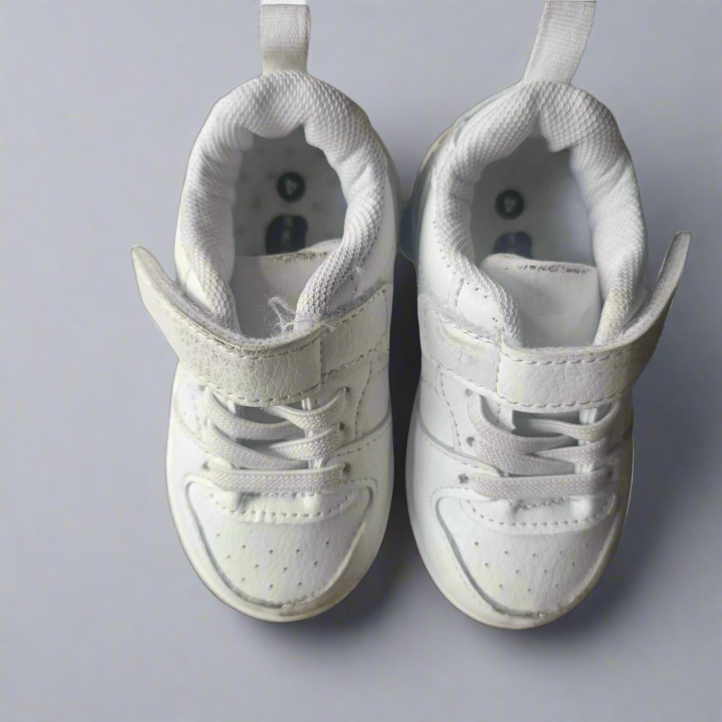 Size 4 Girls White Sneakers