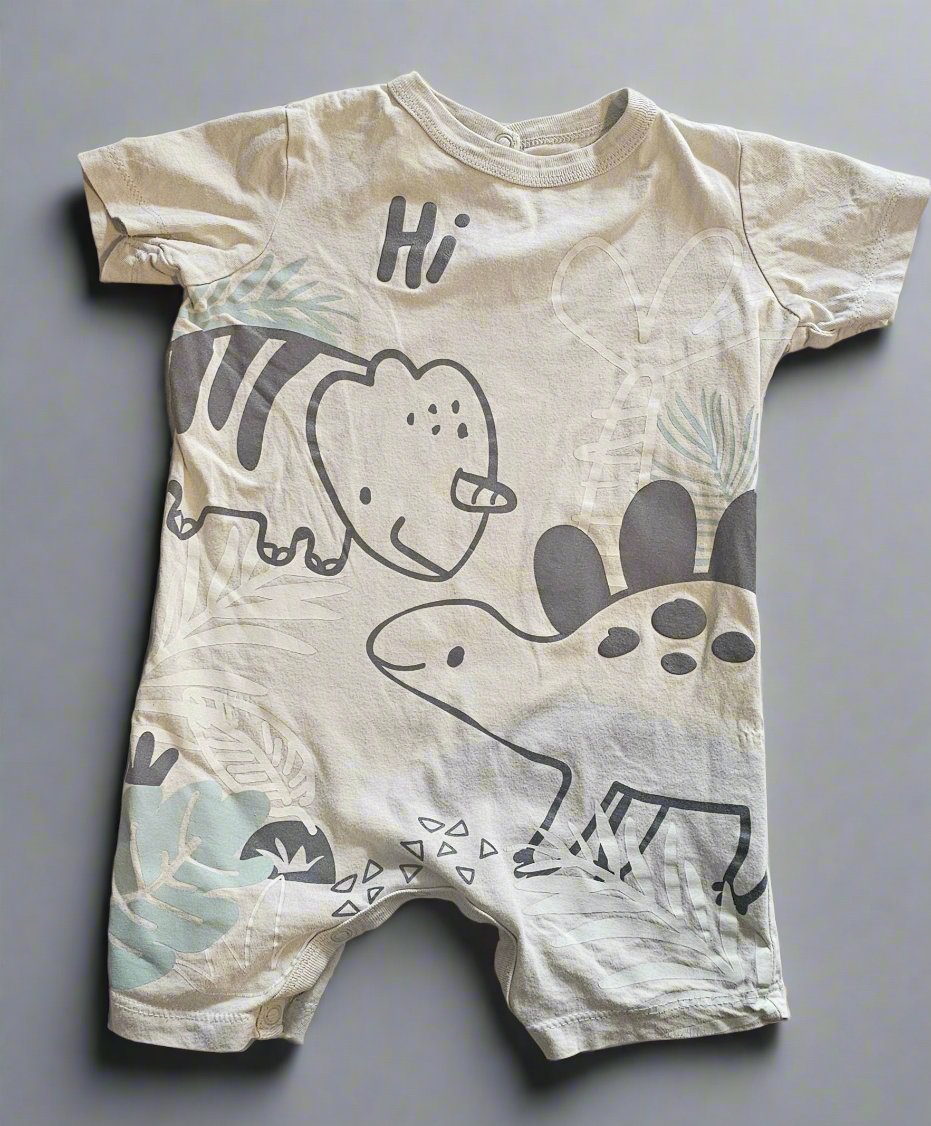 12-18 Months WooliesBabe HiDino Boys Romper